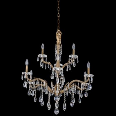 Allegri by Kalco Lighting Venere 2-Tier Chandelier - Color: Brass - Size: 9