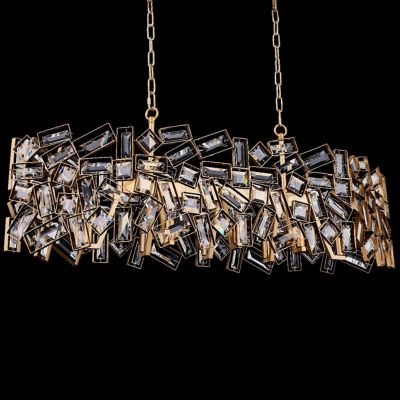 Allegri by Kalco Lighting Inclanta Linear Chandelier - Color: Brass - Size: