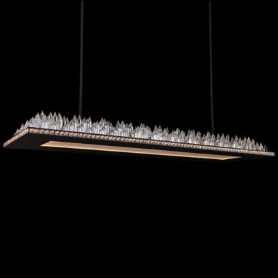 Allegri by Kalco Lighting Orizzonte LED Linear Chandelier - Color: Black -