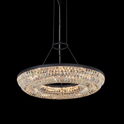 Allegri by Kalco Lighting Zaga Ring LED Chandelier - Color: Black - Size: 