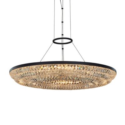 Allegri by Kalco Lighting Zaga Ring LED Chandelier - Color: Black - Size: 