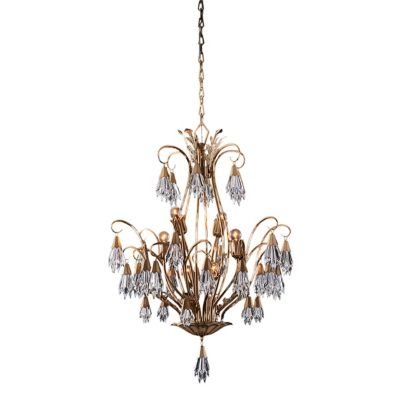 Allegri by Kalco Lighting Tulipani Chandelier - Color: Brass - Size: Medium