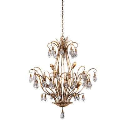 Allegri by Kalco Lighting Tulipani Chandelier - Color: Brass - Size: Large 