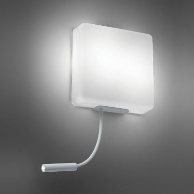 Square Wall Sconce with LED Reading Light