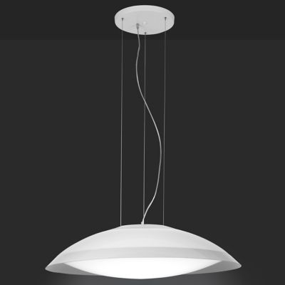 Alma Light Lens LED Pendant - Color: White - Size: Large - 5290/011LED