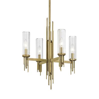 Torres Ribbed Glass Chandelier
