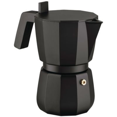 Alessi Moka Espresso Coffee Maker - Color: Black - Size: Large - DC06/6 B