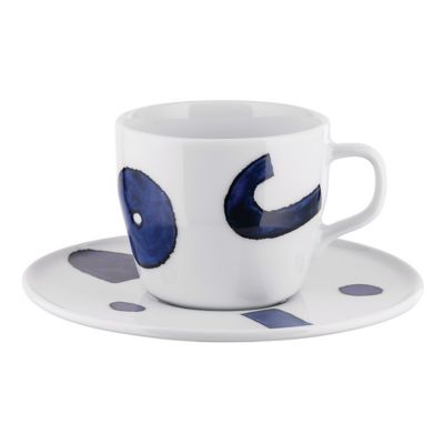 ALS2568056 Alessi Yunokiware Teacup and Saucer, Set of 4 - Co sku ALS2568056