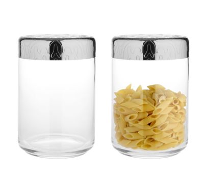 Alessi Dressed Glass Jar - Color: Clear - Size: Large - MW21/100