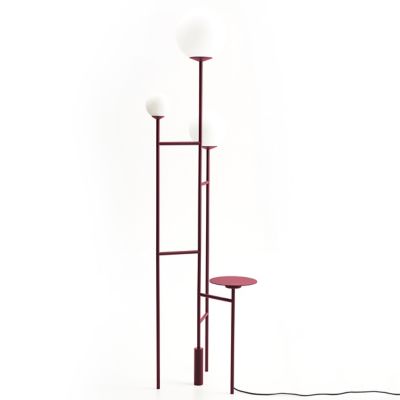 FOC Lighting Moon Floor Lamp - Color: Red - Size: 3 light - AL-62034-BDY