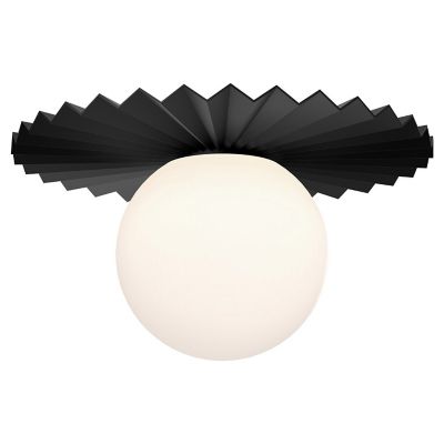 Alora Mood Plume Flushmount Light in White, Size: Small