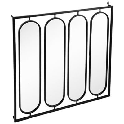 Alder & Ore Hollis 4-Panel Swivel Wall Mirror - Color: Black
