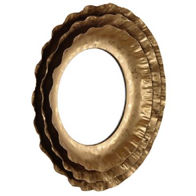 Alder & Ore Finley Round Mirror - Color: Gold