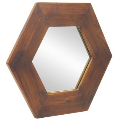Alder & Ore April Hexagon Wall Mirror - Color: Brown