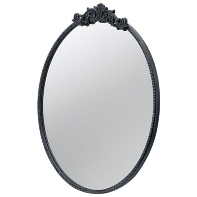 Alder & Ore Easton Round Wall Mirror in Black, Size: Small