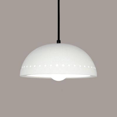 A19 Cyprus Pendant Light - Color: White - Size: 10.25es - P305-A31-BCC