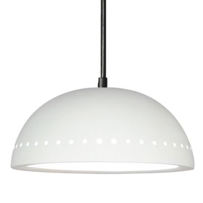 A19 Cyprus Pendant Light in White, Size: 10.25es