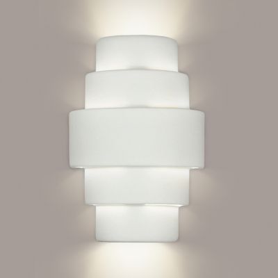 ANI2094048 A19 San Marcos Wall Sconce - Color: White - Size:  sku ANI2094048