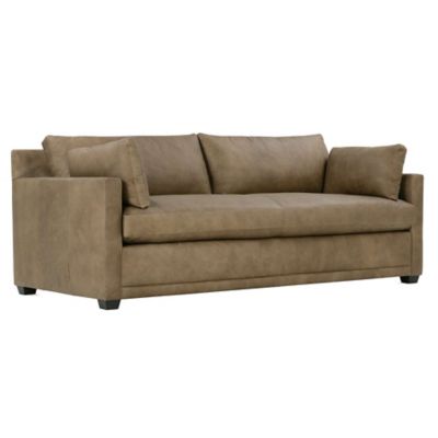 Rowe Furniture Sylvie Leather Sofa - Color: Brown - SYLVIE-L-022-55