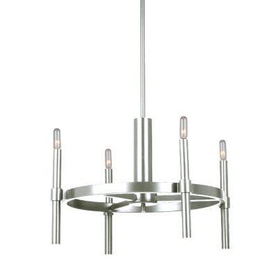 Huxe Azzurra Round Chandelier - Color: Silver - Size: Small