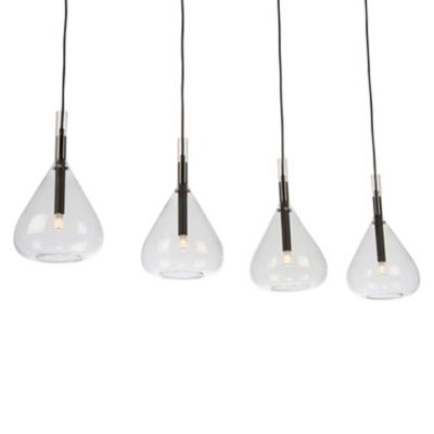 Huxe Zelia Linear Chandelier - Color: Black - Size: 4 light