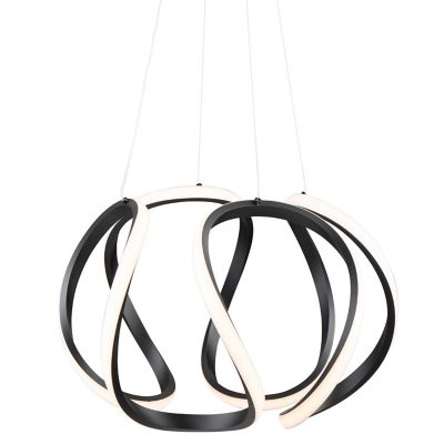 Huxe Tereza LED Chandelier - Color: Black - Size: Medium