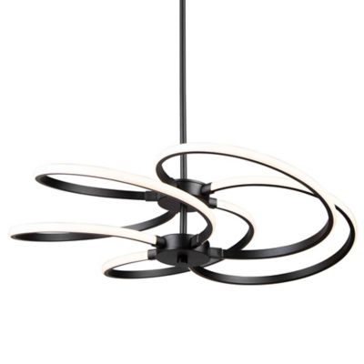 Huxe Acosta LED Chandelier - Color: Black - Size: Large