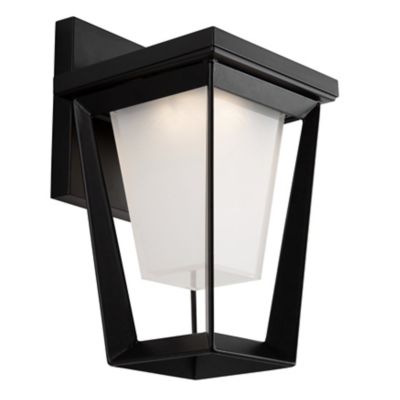 Huxe Canto LED Outdoor Wall Sconce - Color: Black - Size: Small