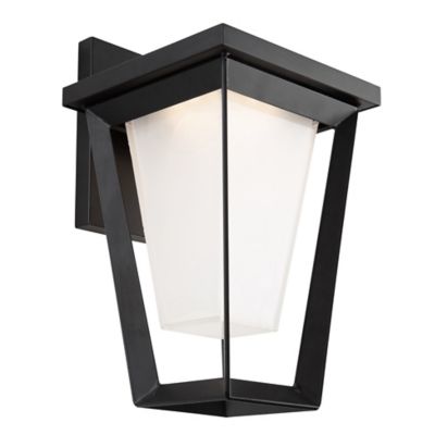 Huxe Canto LED Outdoor Wall Sconce - Color: Black - Size: Large