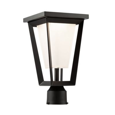 Huxe Canto LED Outdoor Post Lantern - Color: Black