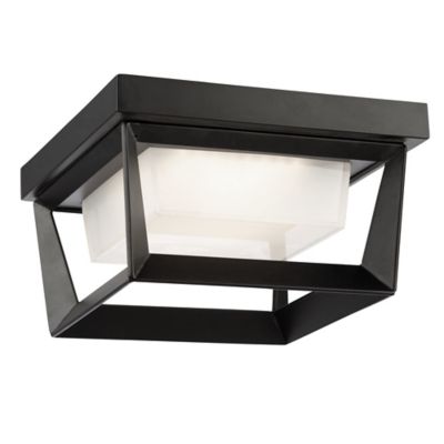 Huxe Canto LED Outdoor Flushmount Light - Color: Black