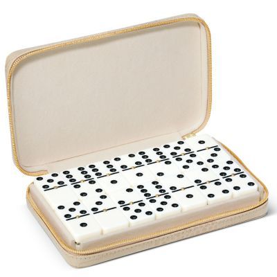 AERIN Enzo Travel Domino Set in Beige