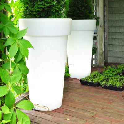 Artkalia Aix Classica Outdoor LED Planter - Color: White - Aix Classica L L