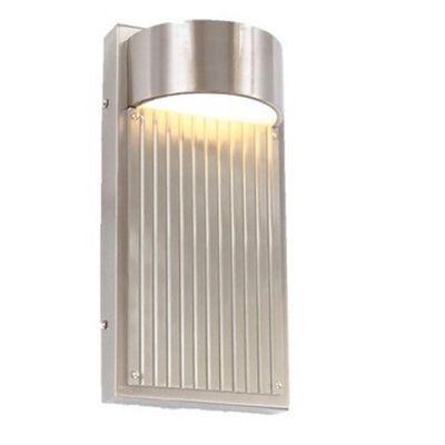 Arnsberg Las Cruces LED Outdoor Wall Sconce - Color: Silver - Size: Medium 