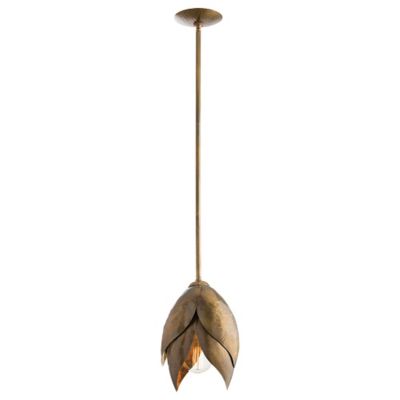 Arteriors Edith Mini Pendant Light - Color: Brass - Size: 1 light - 42081