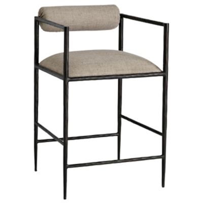 Arteriors Barbana Stool - Color: Grey - Size: Counter Stool - 4708