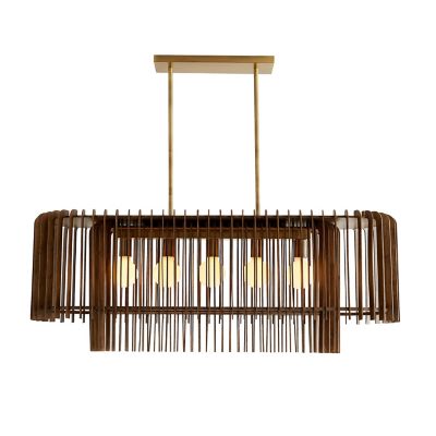 Arteriors Valencia Linear Chandelier - Color: Brown - Size: 5 light - 89334