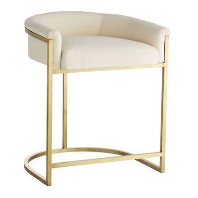 ARR2416297 Arteriors Calvin Counter Stool - Color: White - 47 sku ARR2416297