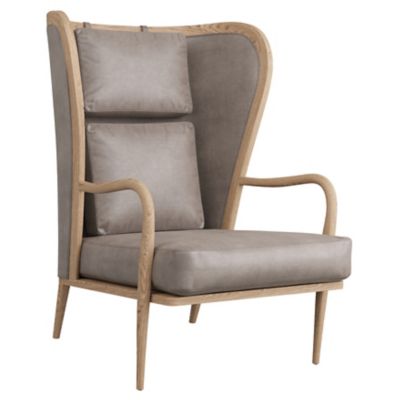 ARR2416390 Arteriors Stassi Wing Chair - Color: Grey - 5743 sku ARR2416390