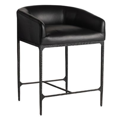 Arteriors Osbourne Stool in Black, Size: Counter