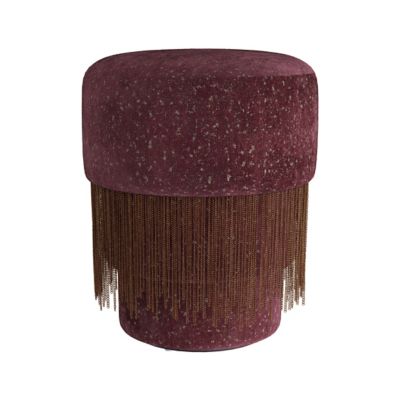Arteriors Twyla Ottoman - Color: Red - FOI03