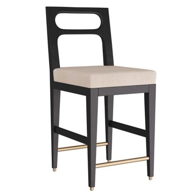 ARR2427251 Arteriors Thaden Stool - Color: Black - Size: Coun sku ARR2427251