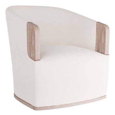 ARR2427692 Arteriors Reveal Swivel Lounge Chair - Color: Whit sku ARR2427692