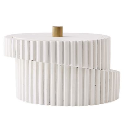 Arteriors Whittaker Container - Color: White - Size: Short - ARC01