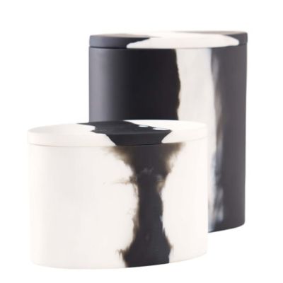 ARR2431606 Arteriors Hollie Containers, Set of 2 - Color: Whi sku ARR2431606