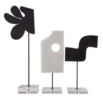 ARR2431636 Arteriors Uri Sculptures, Set of 3 - Color: White  sku ARR2431636