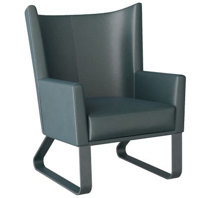 Arteriors Bleu Wingback Chair in Blue