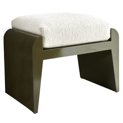 Arteriors Alanna Ottoman - Color: White - FOS01