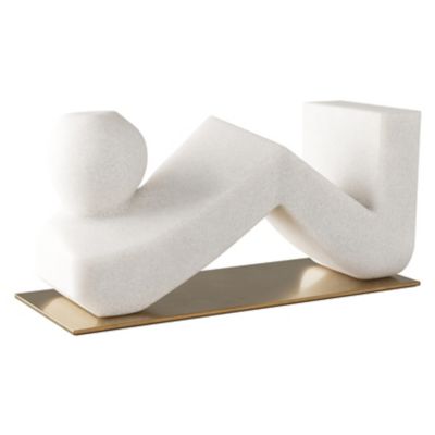 ARR2479349 Arteriors Zane Sculpture - Color: White - ASC19 sku ARR2479349