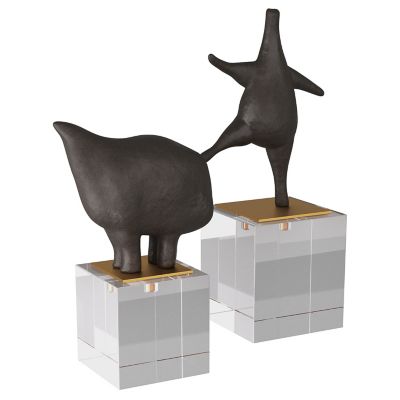 ARR2479525 Arteriors Brovina Sculptures, Set of 2 - Color: Bl sku ARR2479525